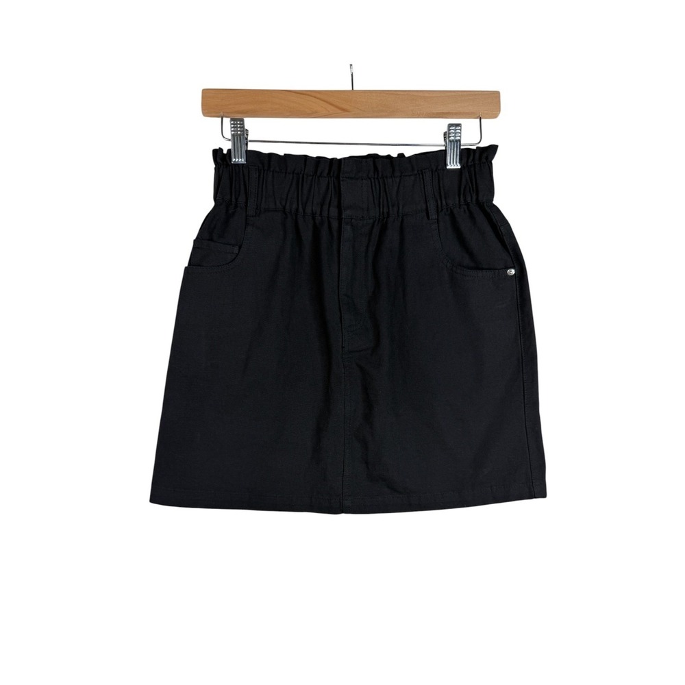Entro Paperbag Waist Mini‎ Skirt size Small Black
